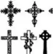MD-39 Gold Christian Crosses Decal Sheet